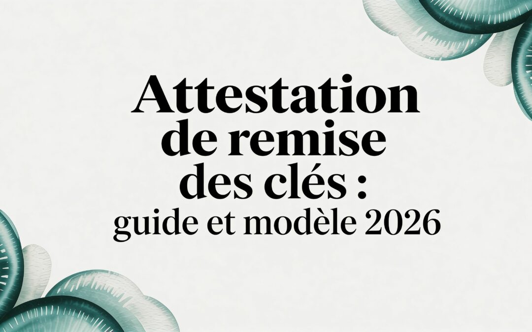 Attestation de remise des clés : Guide et Modèle 2026