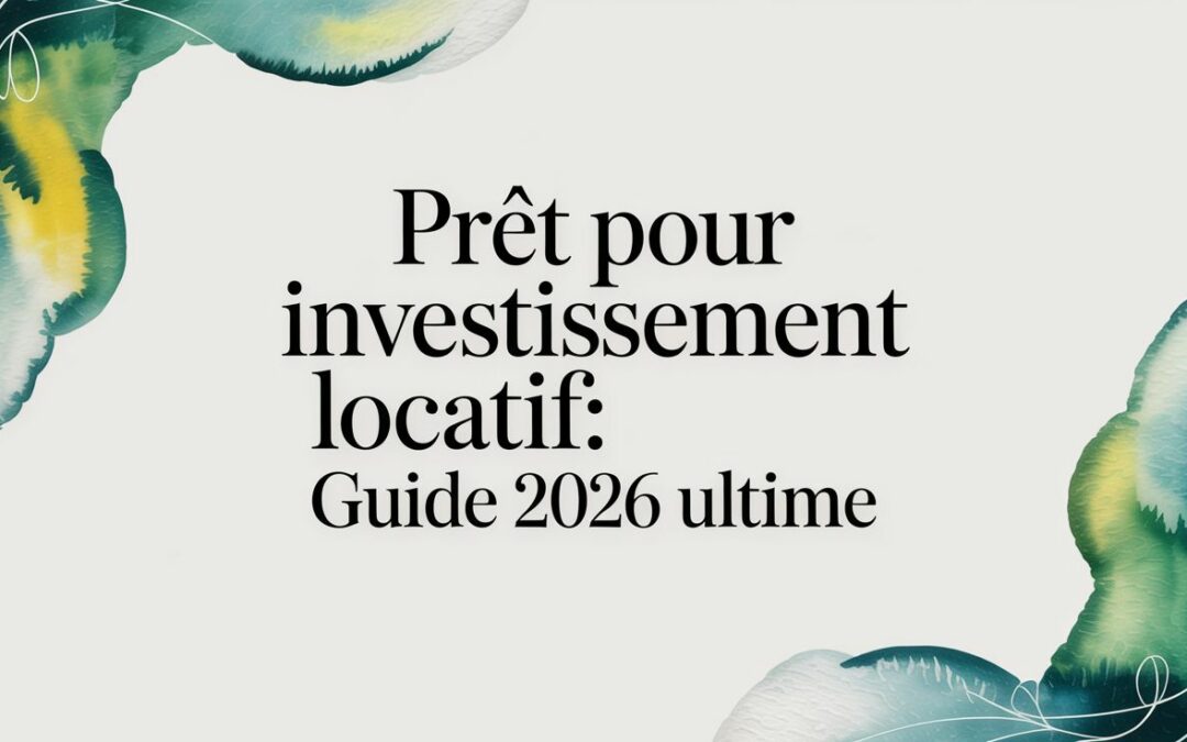 Pret pour investissement locatif: guide 2026 ultime