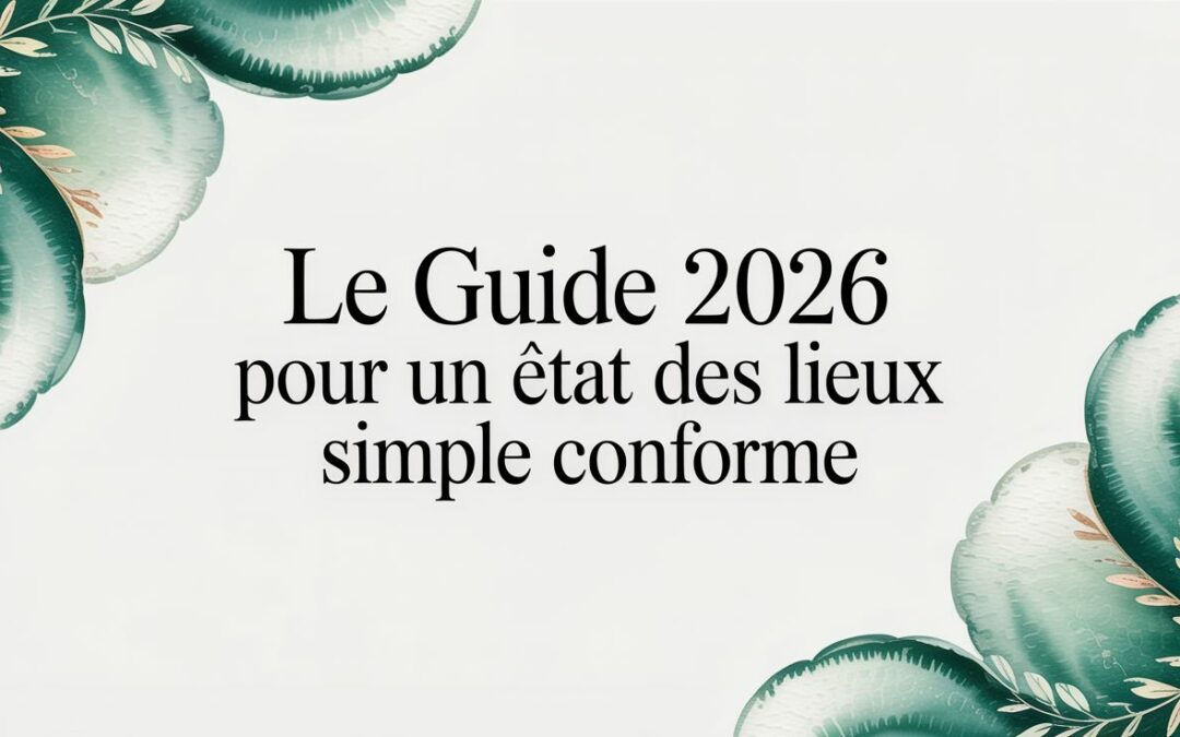 Le guide 2026 pour un etat des lieux simple conforme