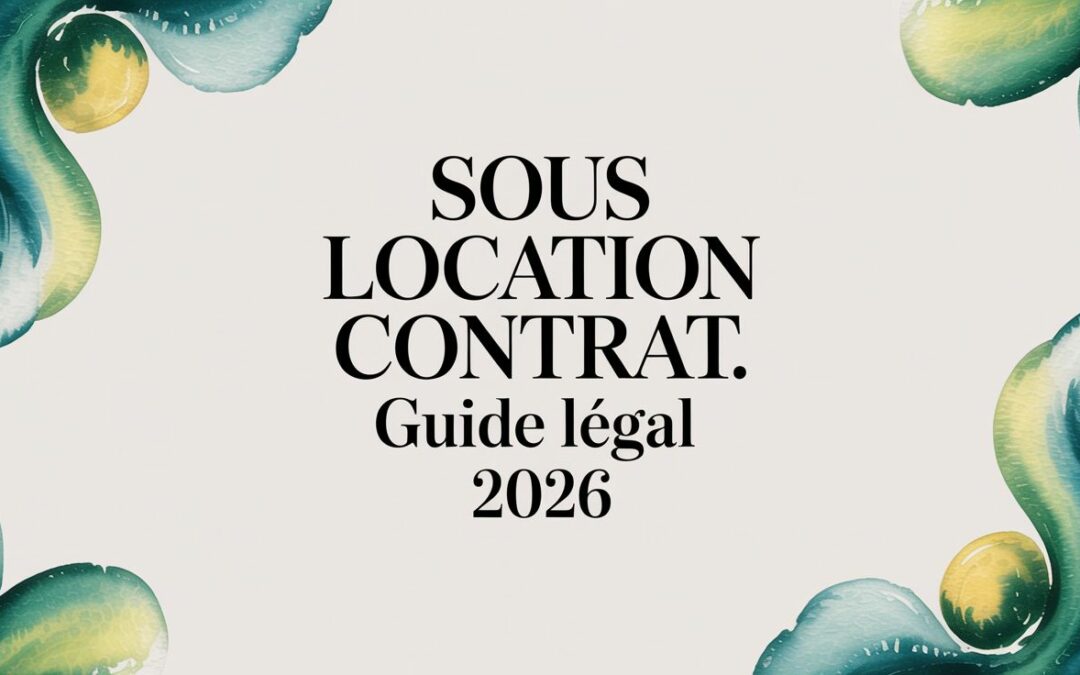 Sous location contrat: Guide légal 2026