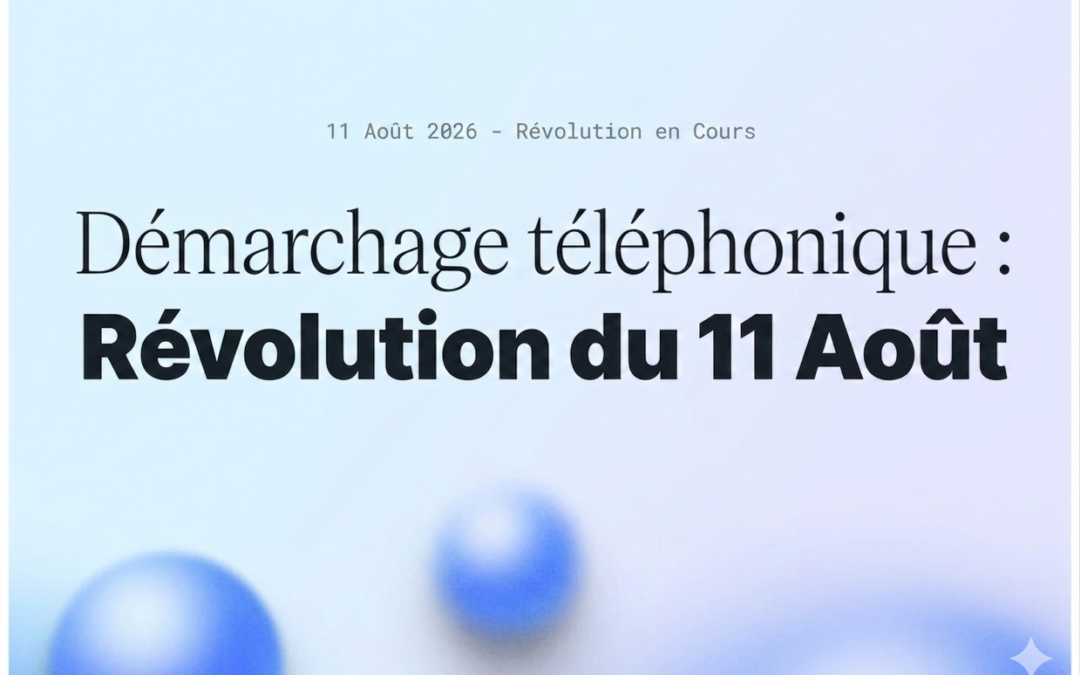 Démarchage téléphonique : la révolution  immobilière du 11 août 2026
