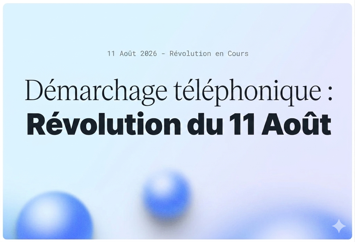 Démarchage téléphonique : la révolution immobilière du 11 août 2026