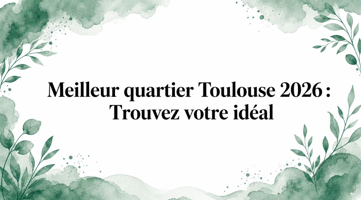 Meilleur quartier Toulouse 2026 : Trouvez votre idéal