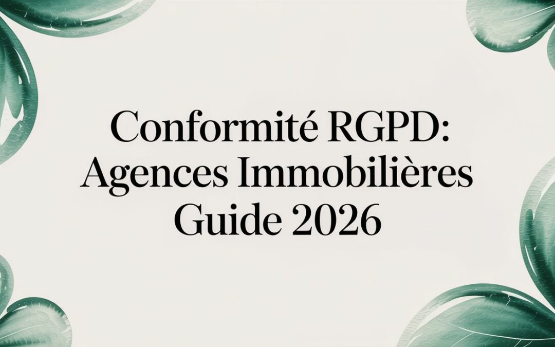 Conformité RGPD: Agences immobilières guide 2026