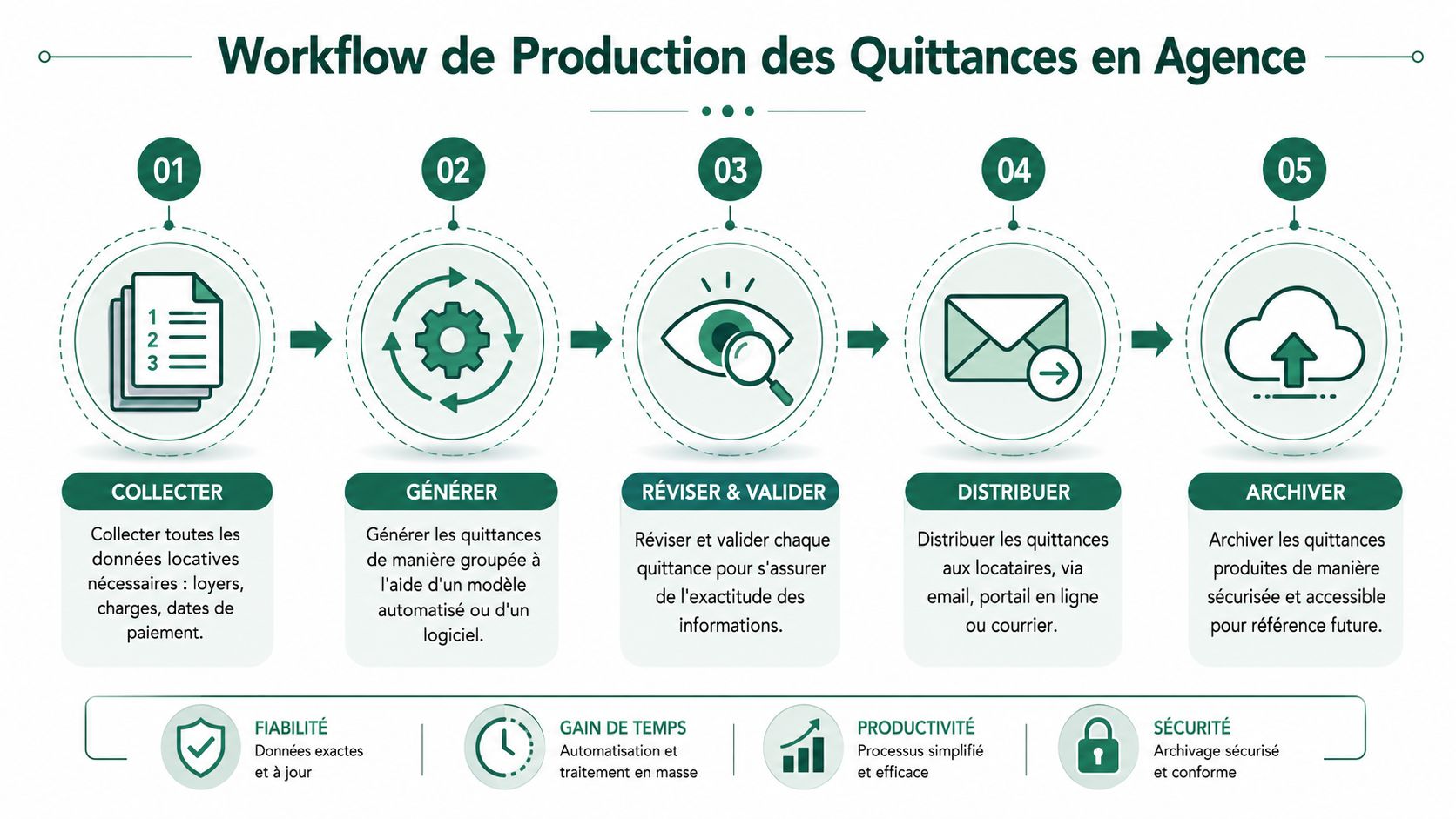 Intégrer la production des quittances dans le workflow de l'agence