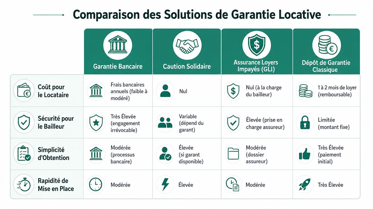 Comparer la garantie bancaire aux autres solutions