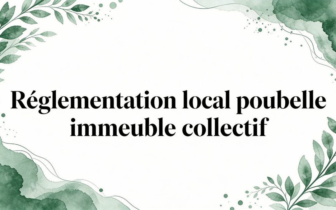 Réglementation local poubelle immeuble collectif: Réglementa
