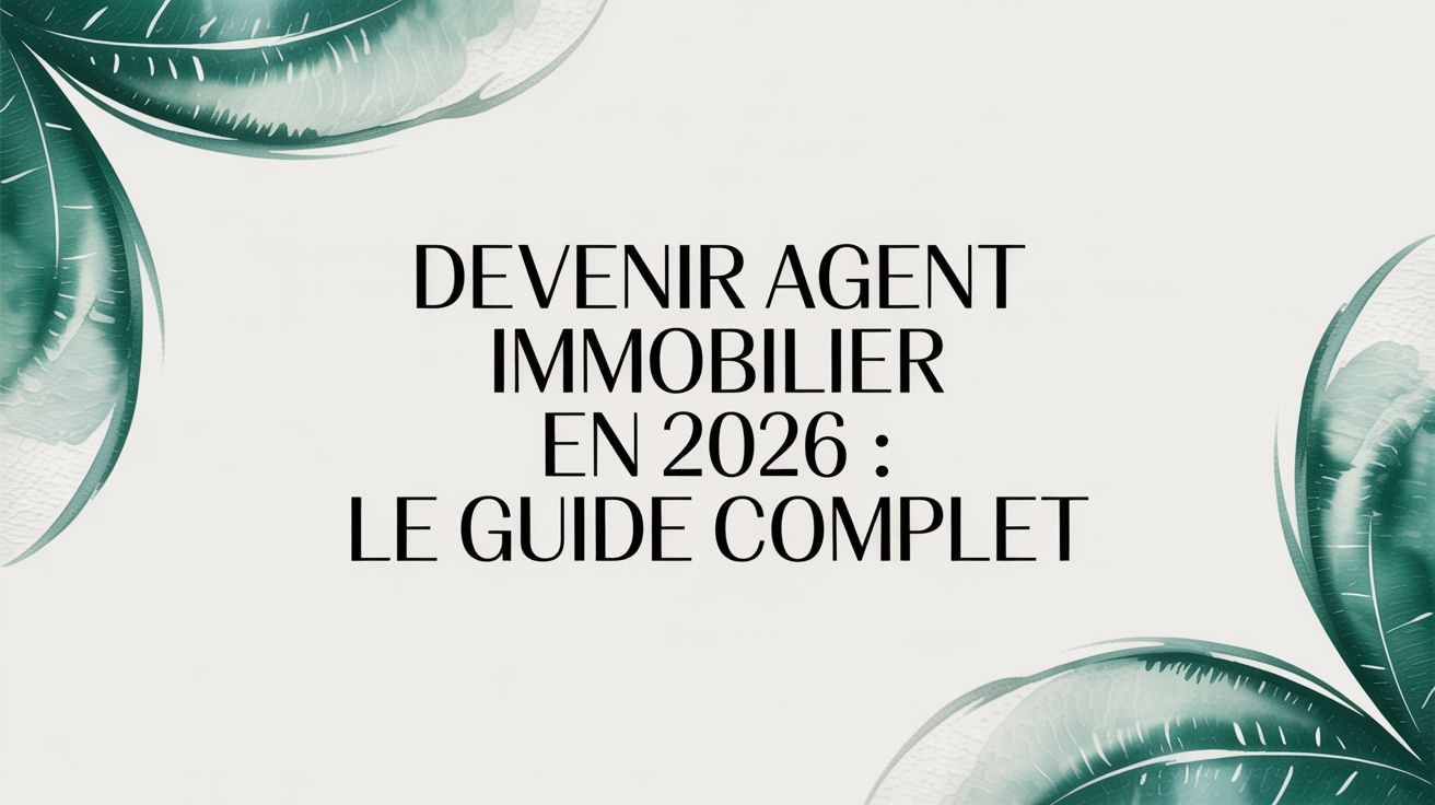 Devenir agent immobilier en 2026 : le guide complet