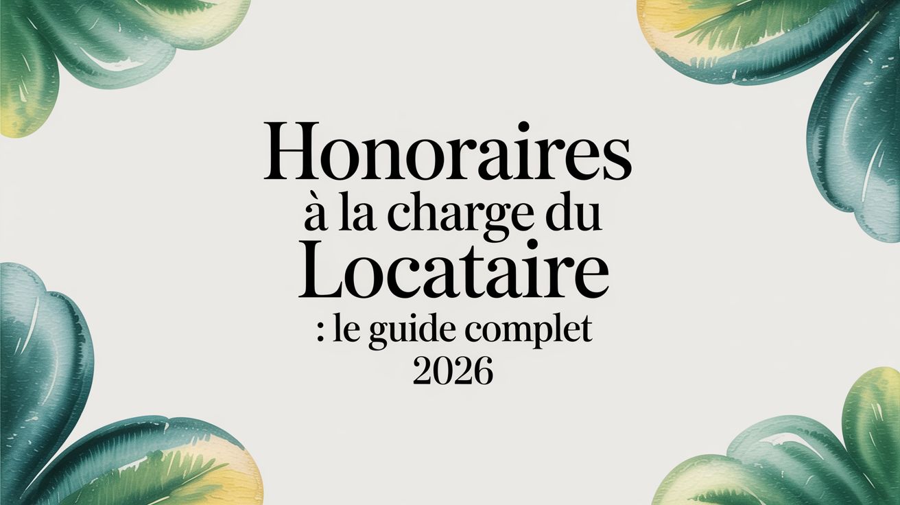 Honoraires à la charge du locataire : Le guide complet 2026