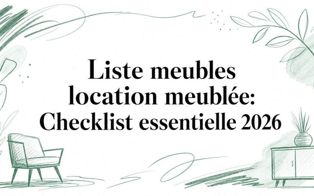 Liste meubles location meublée: Checklist essentielle 2026