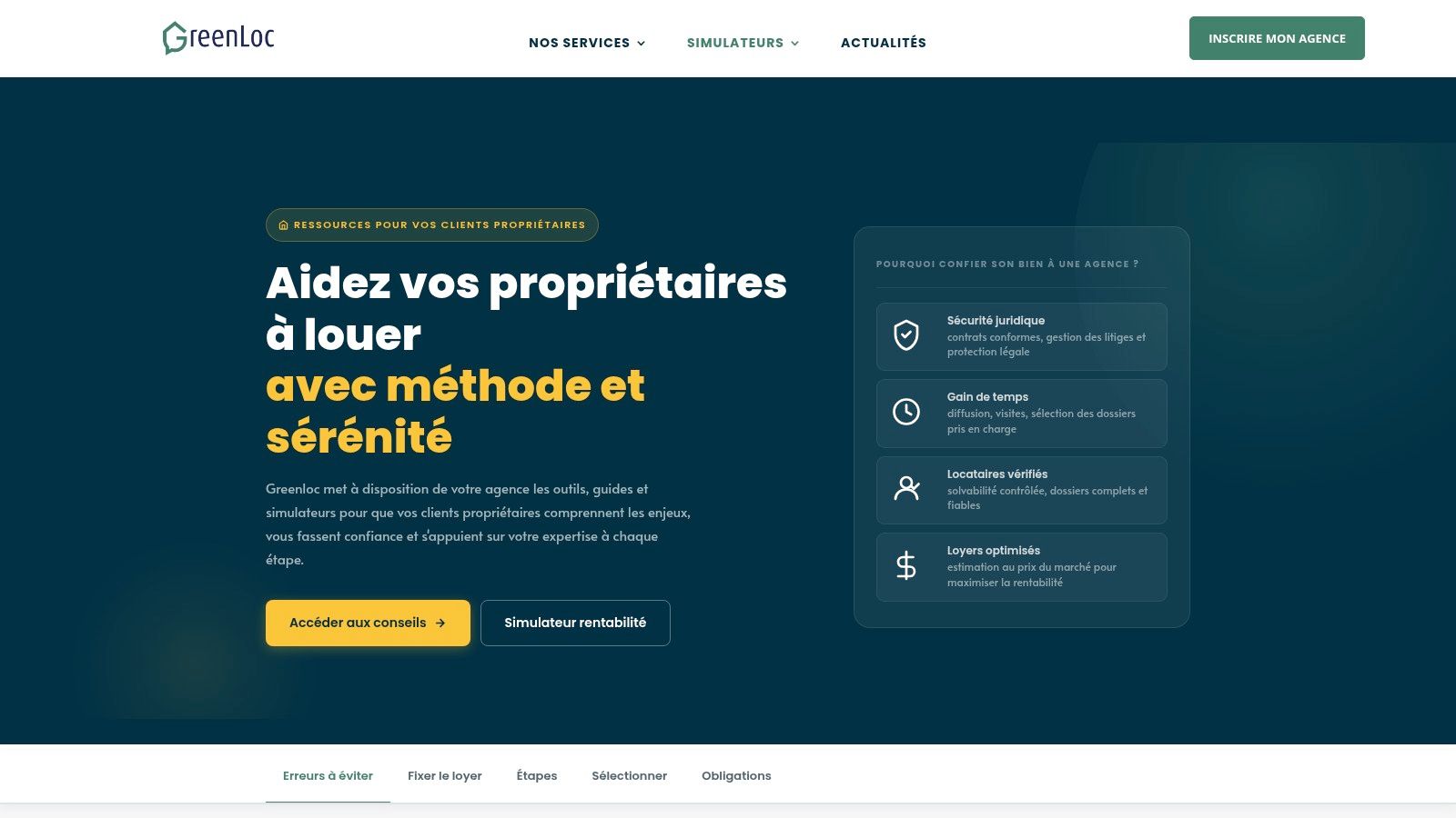 Guide de location – GreenLoc