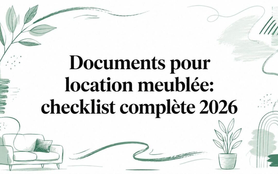 Documents pour location meublée: checklist complète 2026