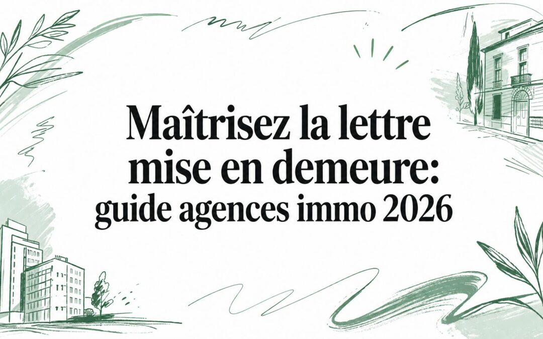 Maîtrisez la lettre mise en demeure: guide agences immo 2026