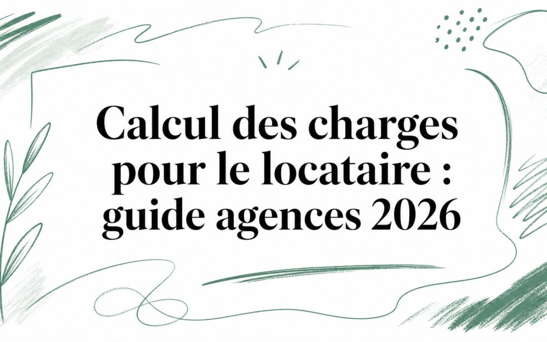 Calcul des charges pour le locataire : guide agences 2026